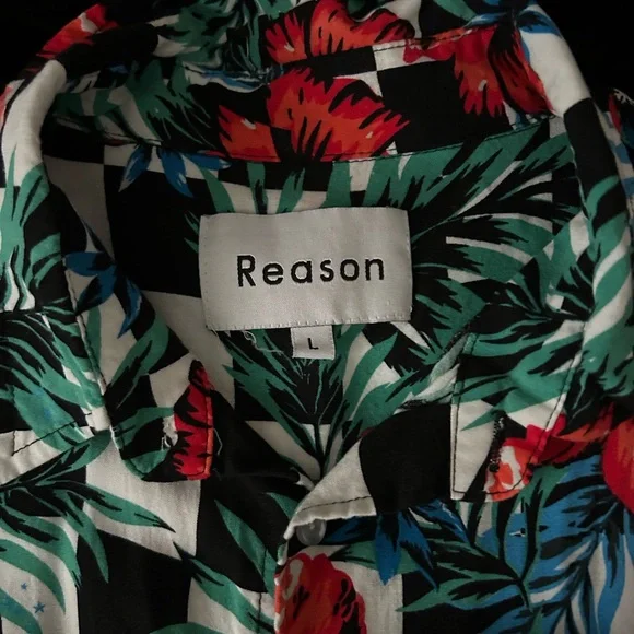 Reason • Floral Checkered Shirt - Picture 2 of 7